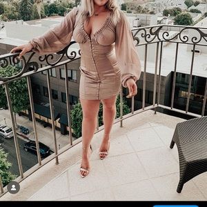 House of CB satin corset dress